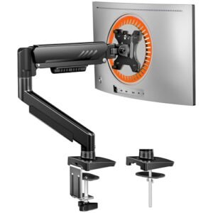 ErGear Soporte Monitor de Escritorio para 13-34 Pulgadas [Actualizado – Sin Ceder] Brazo Monitor de Instalación Rápida hasta 9kg, con Gestión de Cables para Oficina y Gaming, VESA 75 & 100 mm