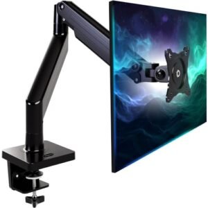 Invision Soporte de Brazo para Monitor para Pantallas 24-40″ Abrazadera de Escritorio Ergonómica Ajustable en Altura VESA 75/100mm 2-15kg (MX450)