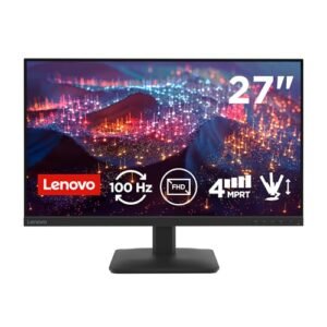 Lenovo L27-4e – Monitor FHD 27″ (IPS, HDMI 1.4 – VGA, 16:9, Tasa de Refresco 100 Hz, Tiempo de Respuesta 4ms, 99% sRGB, Montaje VESA 100 mm, Soporte Inclinable) Negro