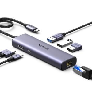 UGREEN Revodok 1061 Hub USB C 6 en 1 Adaptador Ethernet Gigabit