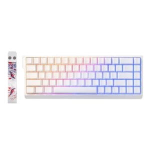 YUNZII x MADLIONS MAD68 HE 60% Teclado Gaming Magnético Cable 8KHz (Blanco)
